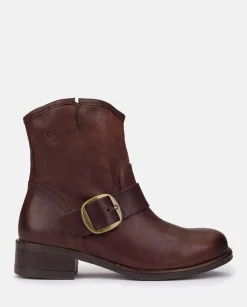 Online Botín Plano MONS-001 MARRON Ankle Boots