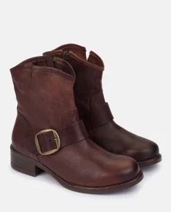 Online Botín Plano MONS-001 MARRON Ankle Boots