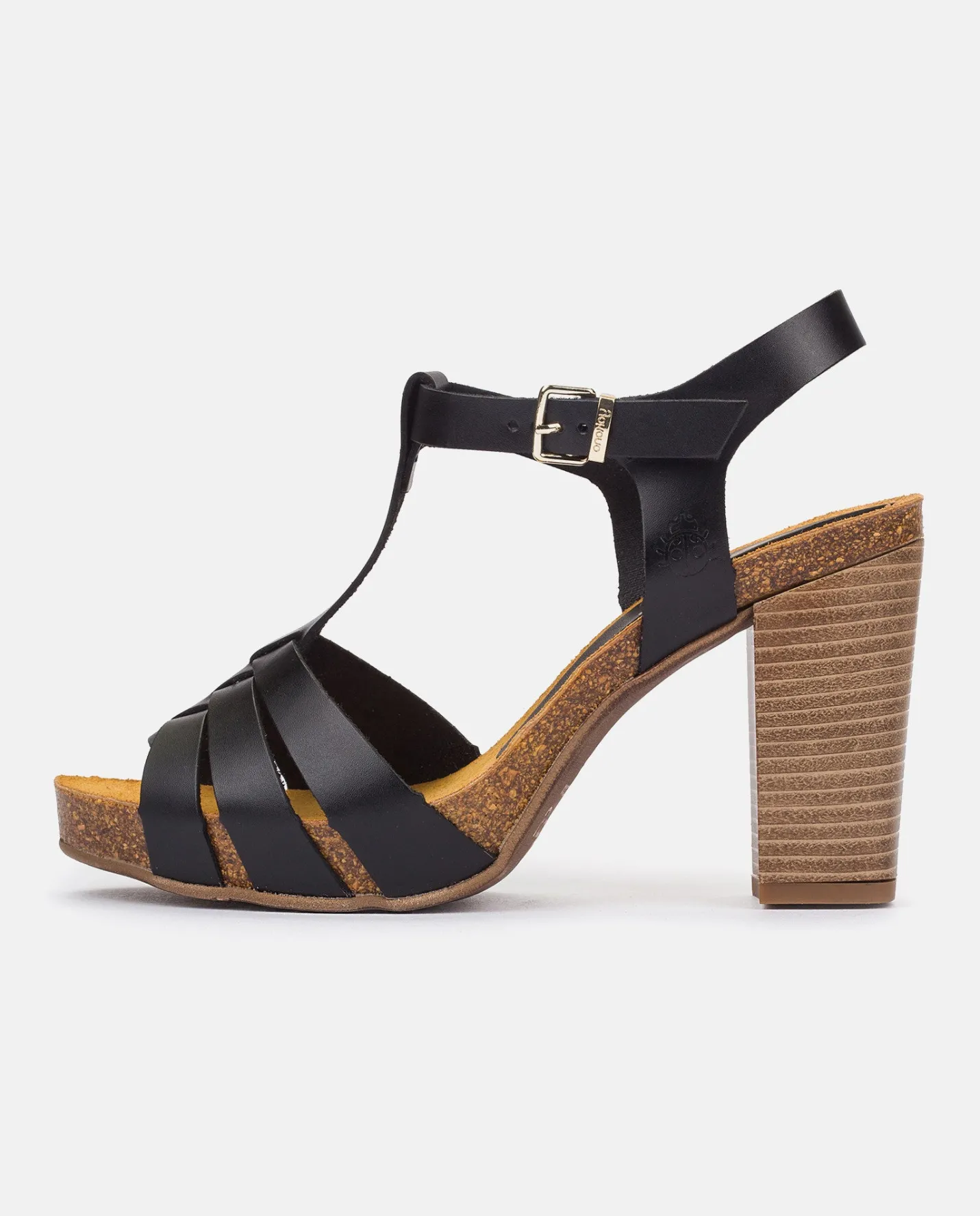 Outlet CARACAS-101 Heeled Sandal Black Heeled Sandals