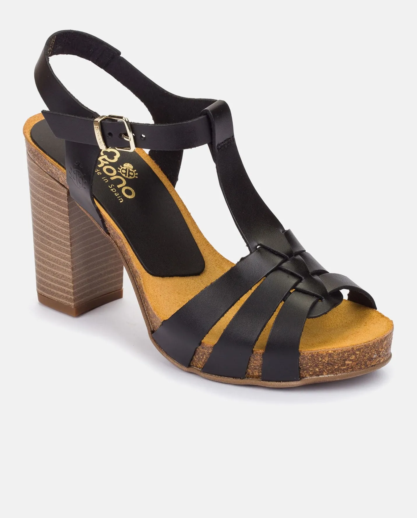 Outlet CARACAS-101 Heeled Sandal Black Heeled Sandals