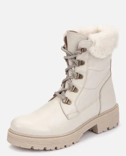Discount Flat Ankle Boot BERNA-001 Beige Ankle Boots