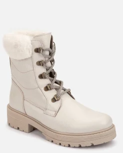 Discount Flat Ankle Boot BERNA-001 Beige Ankle Boots