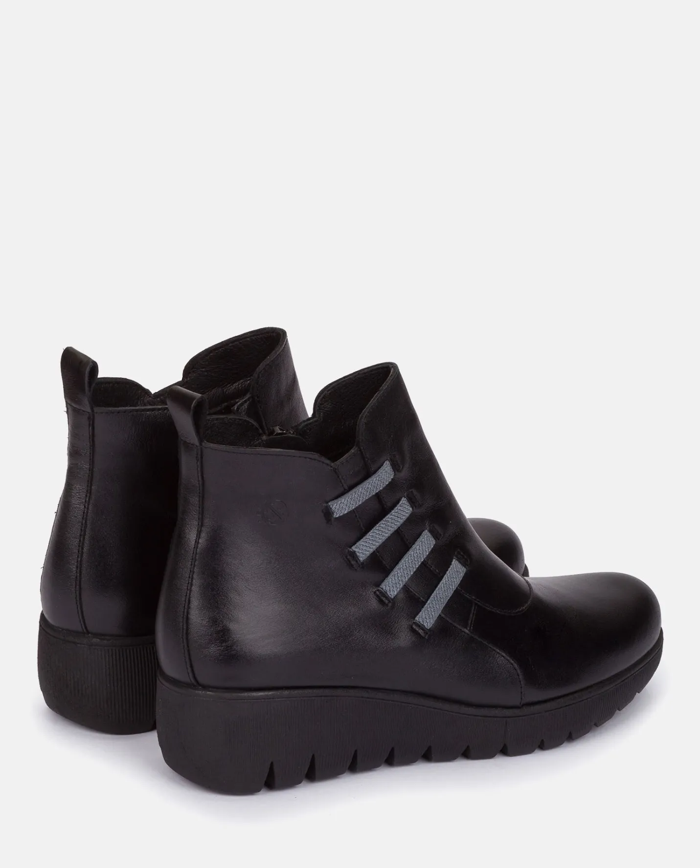 Cheap Flat Bootie ATENAS-033 Black Ankle Boots