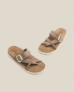 New Flat Sandal Arena 003 Brown Platform Sandals|Flat Sandals