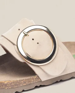 Outlet Flat Sandal GRANADA-704 Beige Flat Sandals