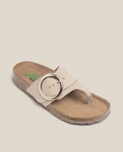 Outlet Flat Sandal GRANADA-704 Beige Flat Sandals