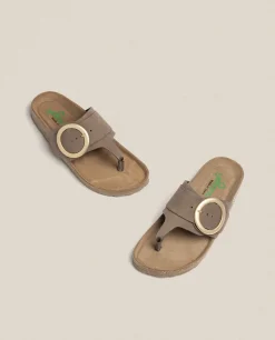 Cheap Flat Sandal GRANADA-704 Brown Flat Sandals