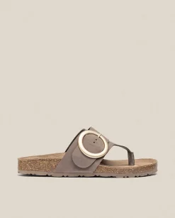 Cheap Flat Sandal GRANADA-704 Brown Flat Sandals