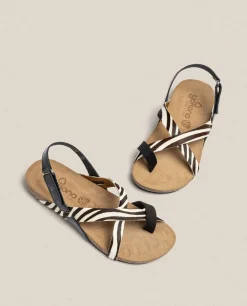 Discount Flat Sandal IBIZA-718 Black Flat Sandals