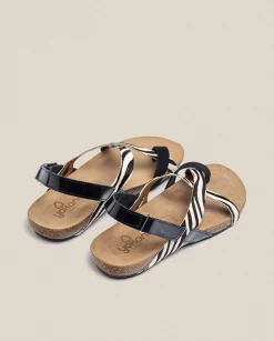 Discount Flat Sandal IBIZA-718 Black Flat Sandals