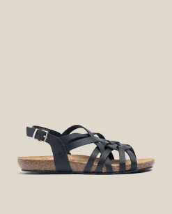 New Flat Sandal IBIZA-175 Black Flat Sandals