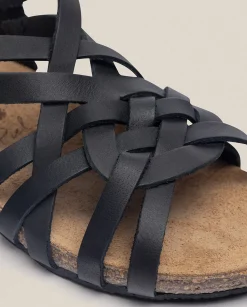 New Flat Sandal IBIZA-175 Black Flat Sandals