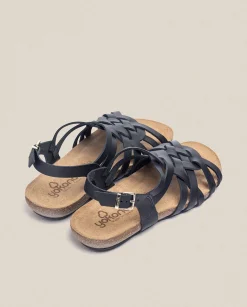 New Flat Sandal IBIZA-175 Black Flat Sandals