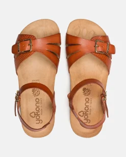 Cheap Flat Sandal IBIZA-185 Brown Flat Sandals
