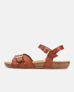 Cheap Flat Sandal IBIZA-185 Brown Flat Sandals