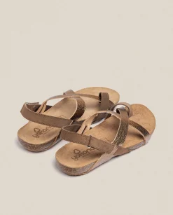 Discount Flat Sandal IBIZA-718 Brown Flat Sandals
