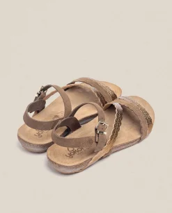 Best Flat Sandal IBIZA-176 Brown Flat Sandals