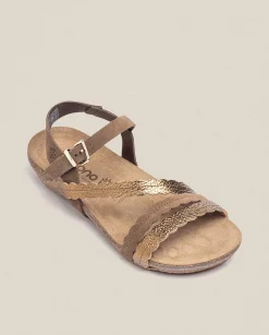 Best Flat Sandal IBIZA-176 Brown Flat Sandals