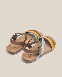 Clearance Flat Sandal IBIZA-176 Orange Flat Sandals