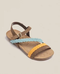 Clearance Flat Sandal IBIZA-176 Orange Flat Sandals