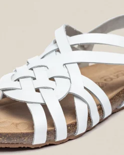 Online Flat Sandal IBIZA-175 White Flat Sandals