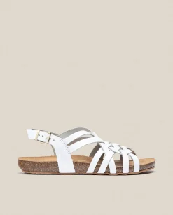 Online Flat Sandal IBIZA-175 White Flat Sandals