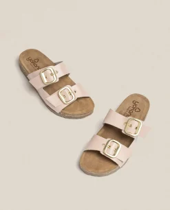 Discount Flat Sandal JERBA-136 Beige Flat Sandals