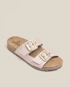 Discount Flat Sandal JERBA-136 Beige Flat Sandals