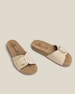 Fashion Flat Sandal JERBA-114 Beige Flat Sandals