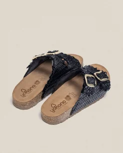 Flash Sale Flat Sandal JERBA-143 Black Flat Sandals