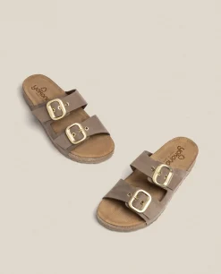 Best Sale Flat Sandal JERBA-136 Brown Flat Sandals