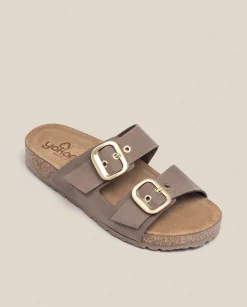 Best Sale Flat Sandal JERBA-136 Brown Flat Sandals