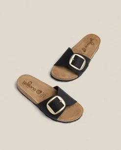 Outlet Flat Sandal JERBA-114 Noir Flat Sandals