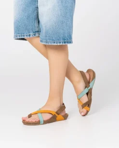 Shop Flat Sandal JERBA-091 Orange Flat Sandals