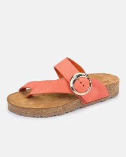 Cheap Flat Sandal JERBA-113 Red Flat Sandals