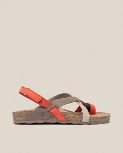 Shop Flat Sandal JERBA-718 Red Flat Sandals