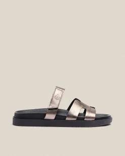Best Flat Sandal MORENA-125 Grey Flat Sandals