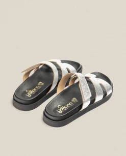 Best Sale Flat Sandal MORENA-125 Silver Flat Sandals