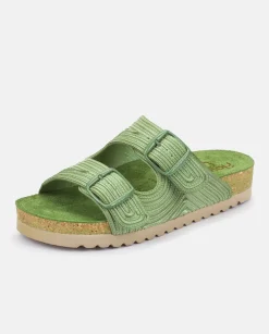 Discount Flat Sandal NOJA-003 Green Flat Sandals