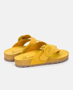 Best Sale Flat Sandal ROLAN-113 Yellow Flat Sandals
