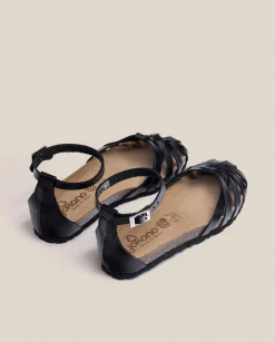 Clearance Flat Sandal VILLA-011 Black Flat Sandals