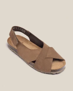 Outlet Flat Sandal VILLA-175 Brown Flat Sandals