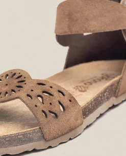 Hot Flat Sandal VILLA-086 Brown Flat Sandals