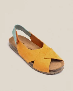 Best Flat Sandal VILLA-175 Orange Flat Sandals
