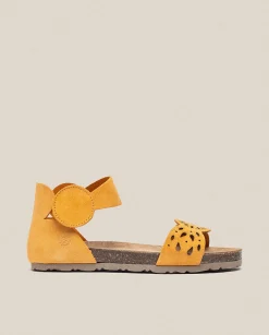 Discount Flat Sandal VILLA-086 Orange Flat Sandals