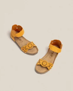 Discount Flat Sandal VILLA-086 Orange Flat Sandals