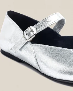 New Flat Shoe ARI-001 Silver Ballerinas|Shoes