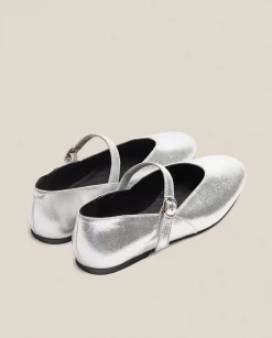 New Flat Shoe ARI-001 Silver Ballerinas|Shoes