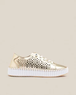Shop Flat Shoe SINTRA-002 Gold Sneakers|Shoes