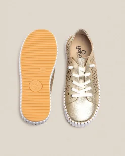 Shop Flat Shoe SINTRA-002 Gold Sneakers|Shoes